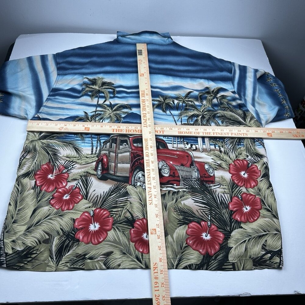 Authentic Big Dogs Hawaiian Aloha Classic Woodie Car Beach Camp Shirt Mens Sz 3x - Picture 3 of 9